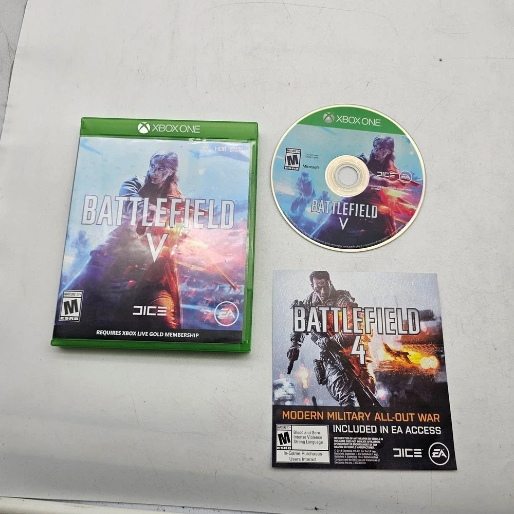 Battlefield V Microsoft Xbox One Video Game Case Disc Insert EA DICE Shooter M